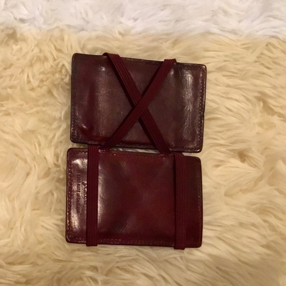 J Crew leather money or card holder